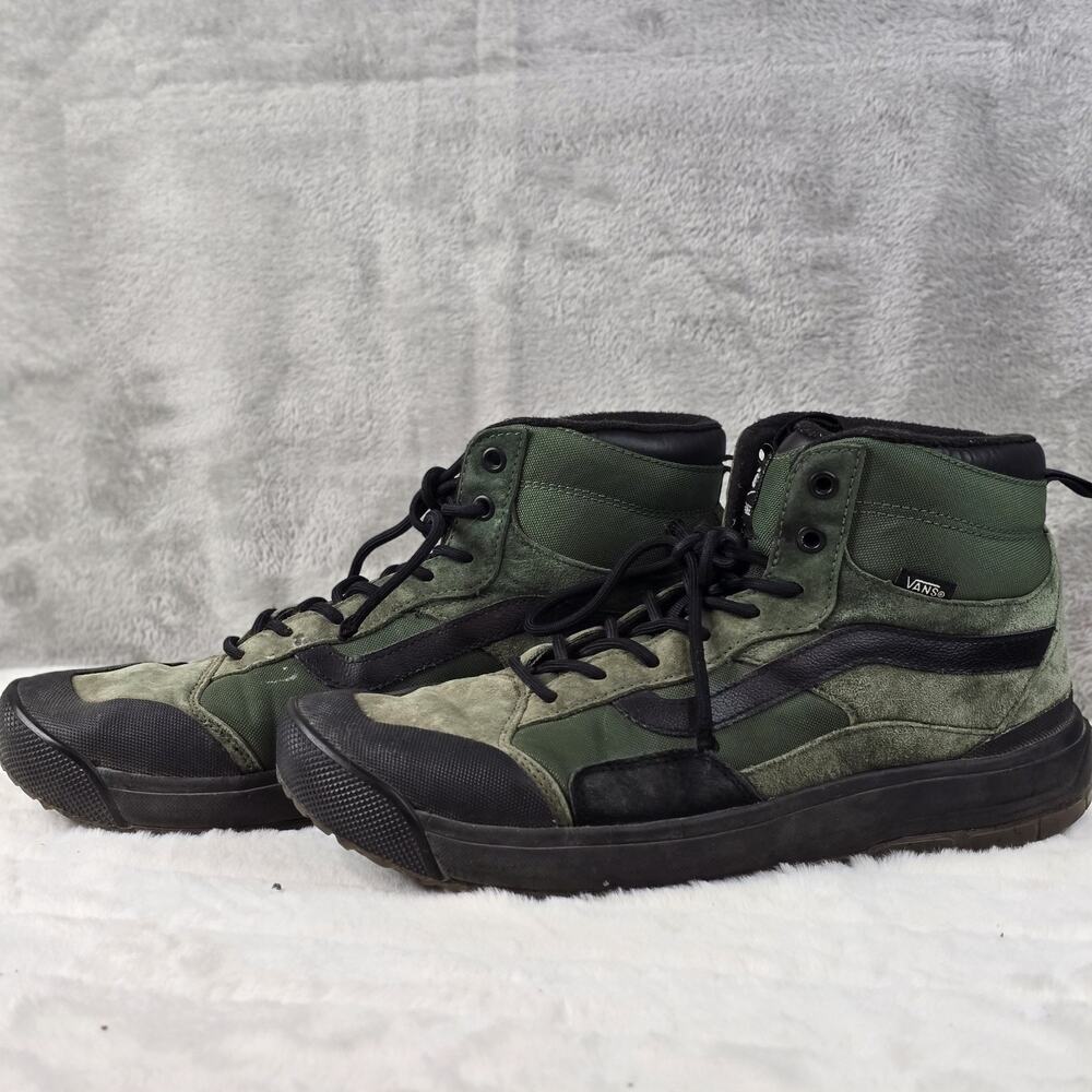 Vans Men's Ultrarange Exo Hi Mte Olive Green Black Eco Dry Size 10 Hiking